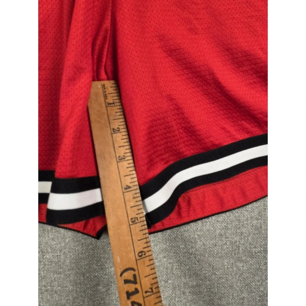 Nike Dri-FIT Mesh Basketball Shorts Red Black White Striped FV4933-657 Mens XL